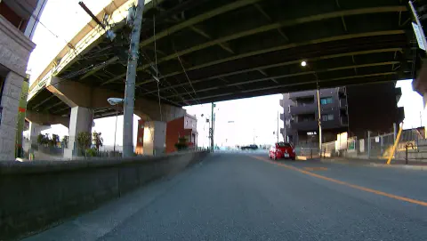Under a highway