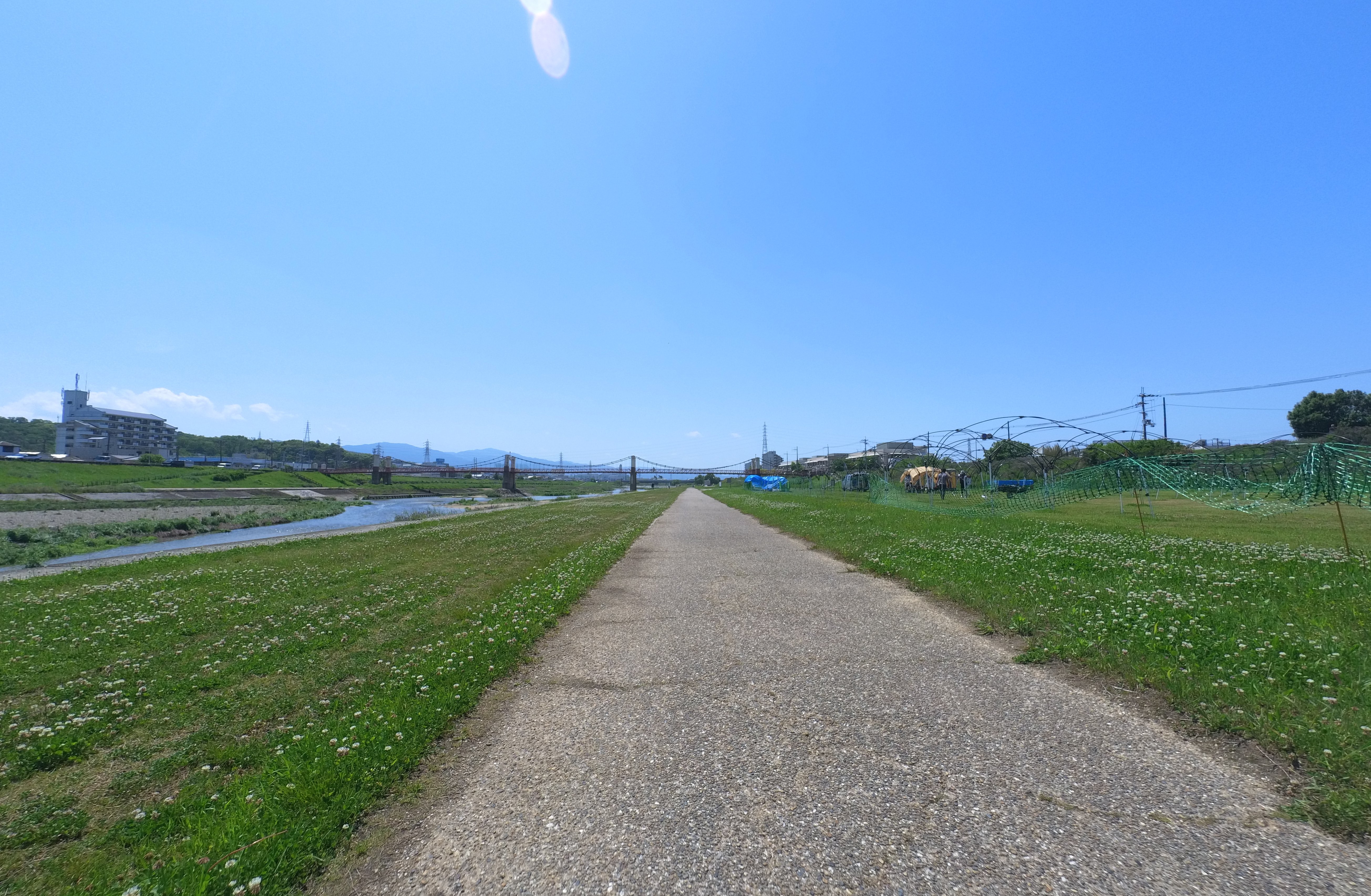 Bicycle path along the river